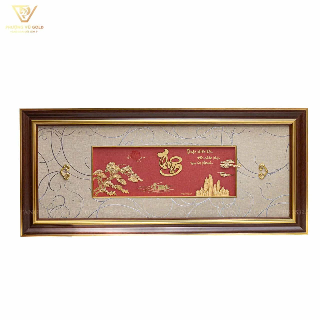 Tranh Chữ Thuận Dát Vàng 24K – Quà Tặng Phong Thủy Ý Nghĩa | Phượng Vũ Gold
