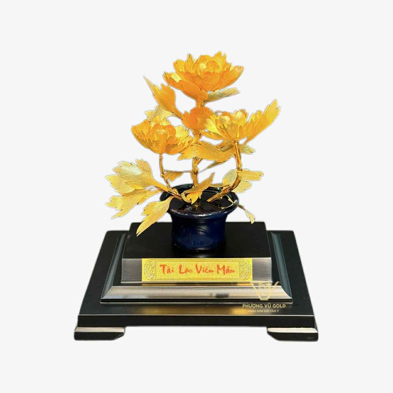 Hoa Mẫu Đơn Dát Vàng 24K - Quà Tặng Sếp Nữ | Phượng Vũ Gold