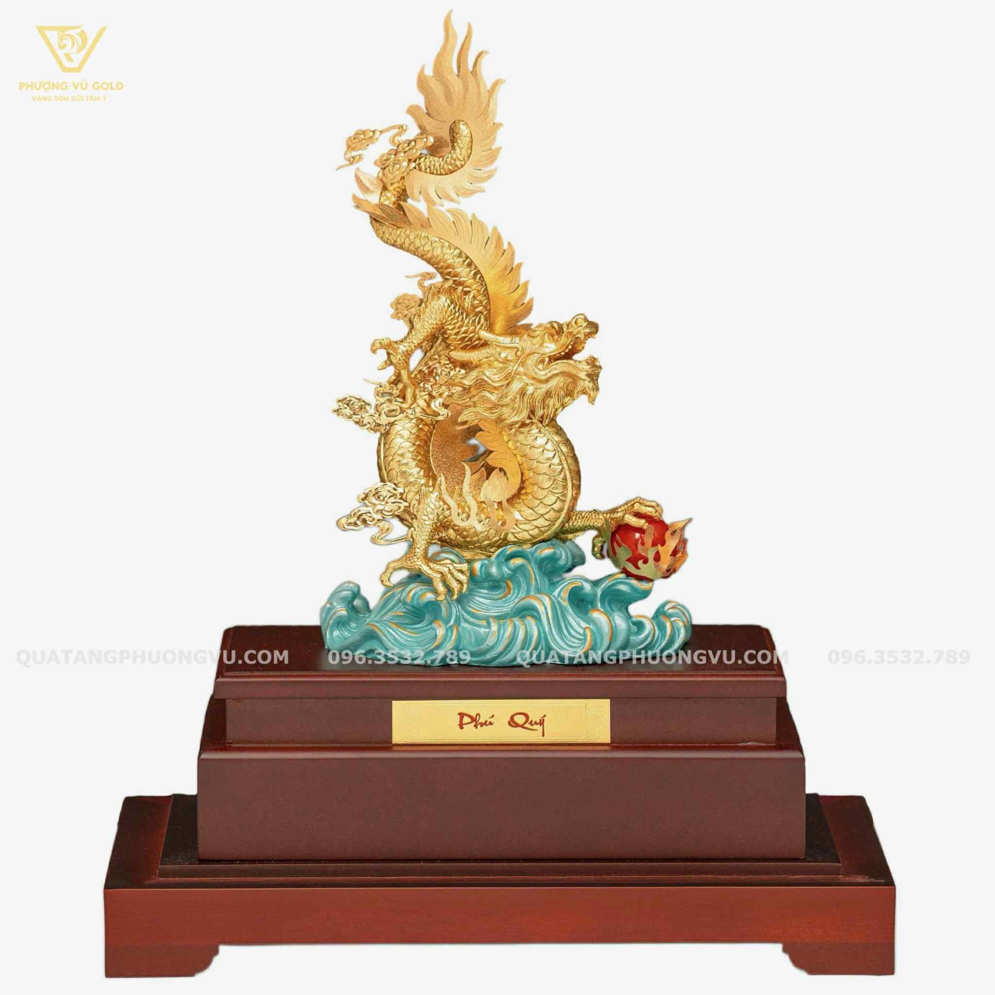 Rồng Mạ Vàng 24K – Quà Tặng Phong Thuỷ Sang Trọng Cho Doanh Nhân | Phượng Vũ Gold