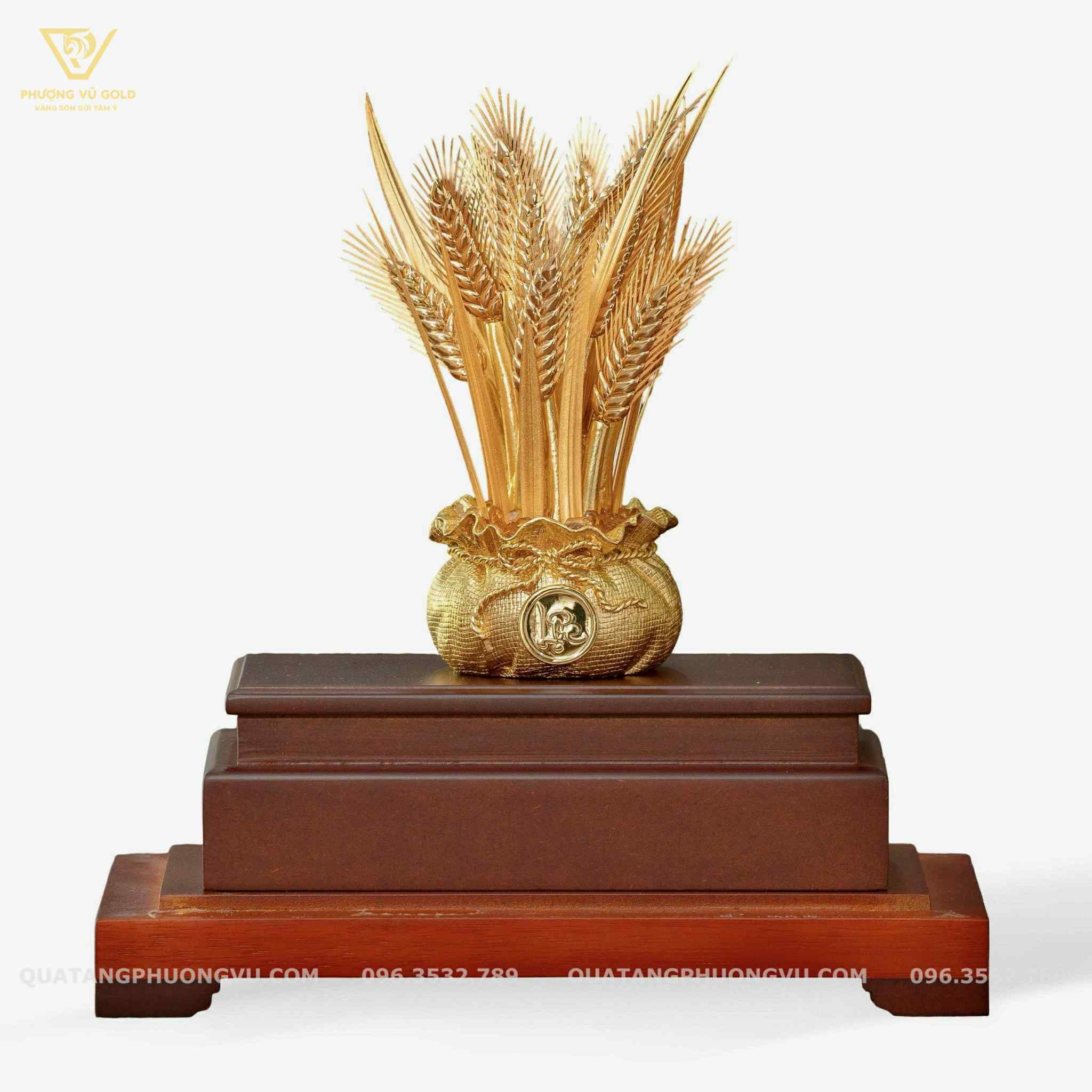 Hũ Lúa Thần Tài Dát Vàng 24K Cao Cấp - Quà Tặng Tài Lộc | Phượng Vũ Gold